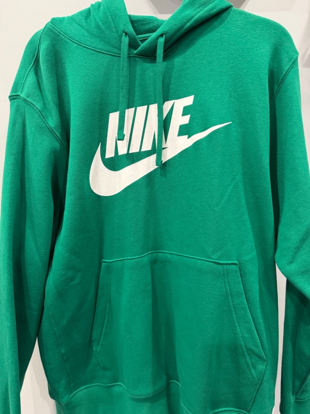 Nike Green Crewneck Hoodie with White Swoosh